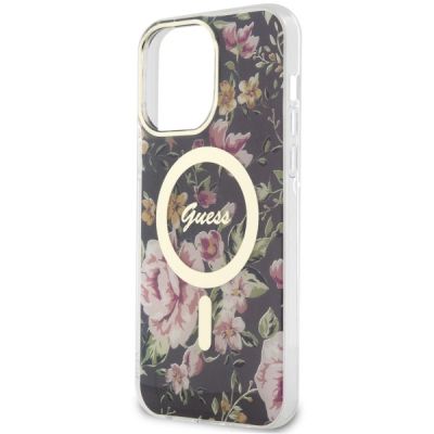 6. Guess GUHMP14XHCFWSK iPhone 14 Pro Max 6.7" black/black hardcase Flower MagSafe