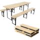 4. PICNIC BAR SET - WOODEN TABLE AND 2 BENCHES - FOLDABLE
