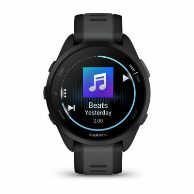 4. Garmin Forerunner 165 Music Watch, Black/Slate Gray