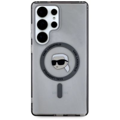 9. Case Karl Lagerfeld Button Karl Head Printed Logo MagSafe Samsung Galaxy S25 Ultra black