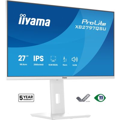 28. iiyama ProLite XB2797QSU-W1 computer monitor 68.6 cm (27") 2560 x 1440 px Quad HD LED White