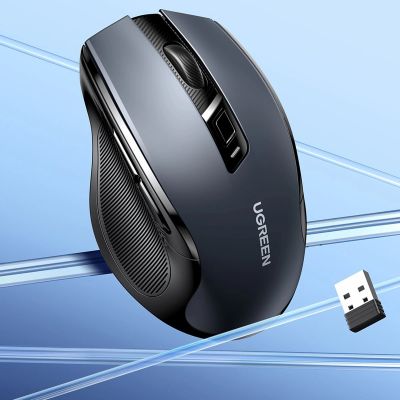 7. Ugreen MU006 wireless optical mouse USB 2.4GHz / Bluetooth 5.0 4000 DPI - black