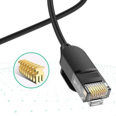 14. Ugreen cable internet network cable Ethernet patchcord RJ45 Cat 6A UTP 1000Mbps 1m black (70332)