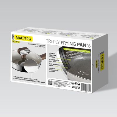 7. TITANCORE 24 cm Frying Pan with Lid MR-1260-24 MAESTRO