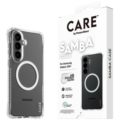5. CARE by PanzerGlass Samba Transparent Qi Case for Samsung Galaxy S26+ - Transparent