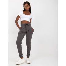 Dark gray melange basic jogger sweatpants (B-005.05)