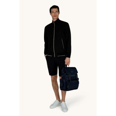 7. Paul&Shark men's cotton and lyocell zip-up sweatshirt, black (26411809-11)