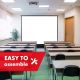 21. MACLEAN Portable Projection Screen, Compact, Floor-Standing, 100", 4:3, MC-211