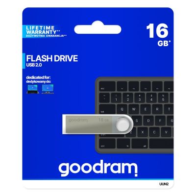 3. GoodRam UUN2 UUN2-0160S0R11 pendrive (16GB; USB 2.0; silver)