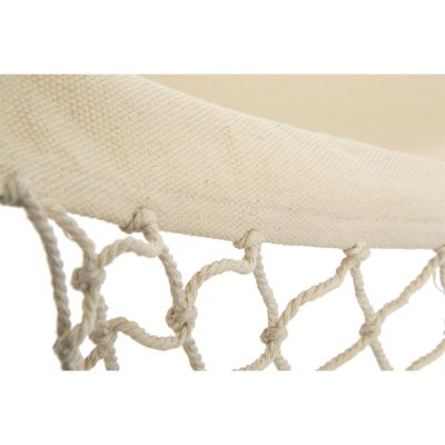 8. GARDEN HAMMOCK FOR 1 PERSON 200X100CM WITH SPREADER BAR AND FRINGE MIAMI ECRU