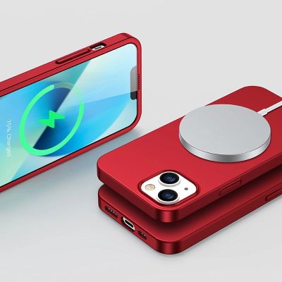 9. Joyroom 360 Full Case front and back cover for iPhone 13 + tempered glass screen protector red (JR-BP927 red)