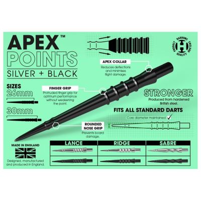 2. Harrows Apex Ride Steeltip Dart Tips HS-TNK-000013915