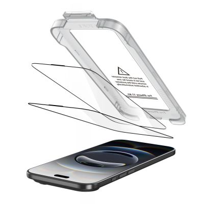 2. Tech-Protect Quick Set+ 2-pack tempered glass for iPhone 17 Air - black