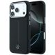 Mercedes Leather Semi Wrap Iconic Line MagSafe Case for iPhone 17 Pro Max - Black