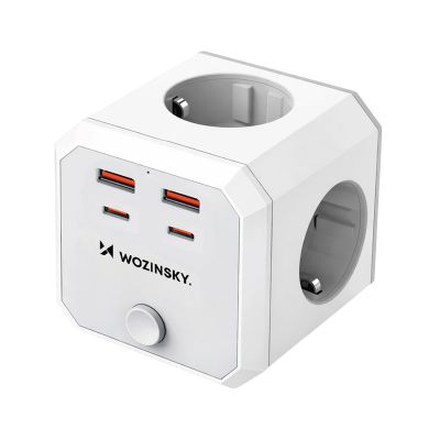 Wozinsky WKZ-4B Power Cube 3x AC 2x USB-A 2x USB-C PD 20 W 4000 W - White