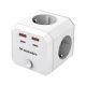 Wozinsky WKZ-4B Power Cube 3x AC 2x USB-A 2x USB-C PD 20 W 4000 W - White