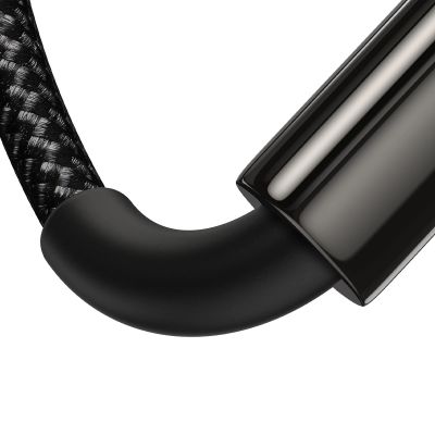 8. Baseus Tungsten Gold USB-A to USB-C Cable 480Mb/s 100W 1m Black (CAWJ000001)