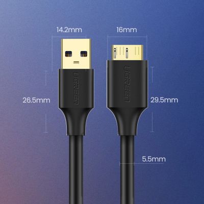 10. Ugreen US130 10843 USB-A 3.0 - micro USB-B cable 2m - black