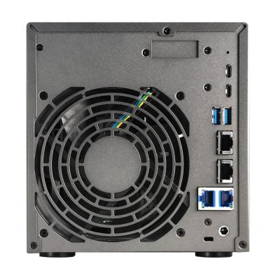 12. NAS Asustor AS6804T; Tower; 4x (3.5" SATA HDD/ 2.5" SSD); AMD Ryzen Embedded V3C14; 16G ECC DDR5 SODIMM (max. 64GB), 2x 10GbE, 2x 5GbE, 4x M.2 2280 NVMe PCIe 4.0, 2x USB4, 2x USB 3.2 Gen, 1x optional 10 GbE card