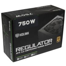 Kolink Regulator 80 PLUS Gold Power Supply, ATX 3.0, PCIe 5.0, Modular - 750 W