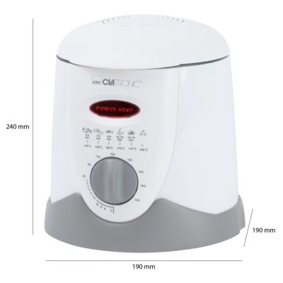 9. Clatronic FFR 2916 fryer (1 l; 840W; white)