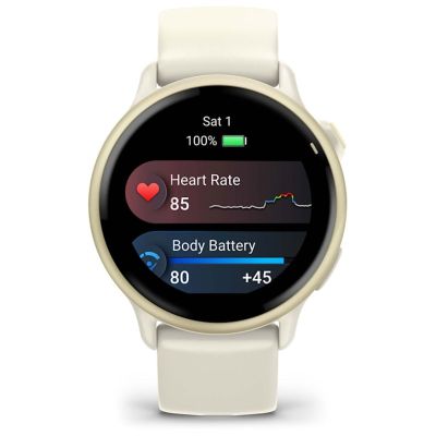 16. Garmin Vivoactive 6 42mm Bone/Lunar Gold watch