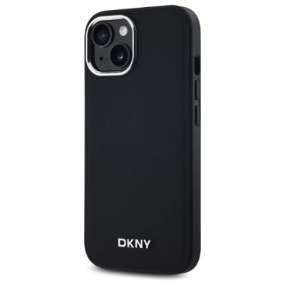 2. DKNY Plain Logo MagSafe iPhone 15 Plus Case - Black