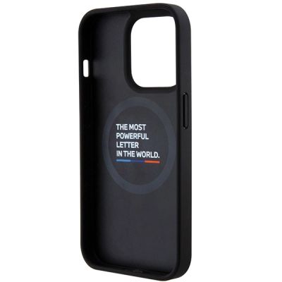 5. BMW Quilted Tricolor MagSafe case for iPhone 15 Pro - black