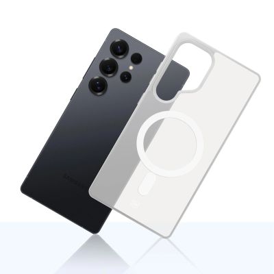 13. 3mk Smoke MagCase for Samsung Galaxy S25 Ultra - White-Translucent