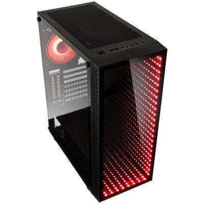 5. Gaming Case, Kolink VOID RIFT Midi Tower Case, Black