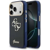 Guess IML 4G Script Metal Case for iPhone 17 Pro - Blue