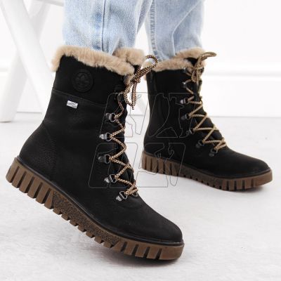 14. Rieker W Y3424-00 RKR745 fur ankle boots