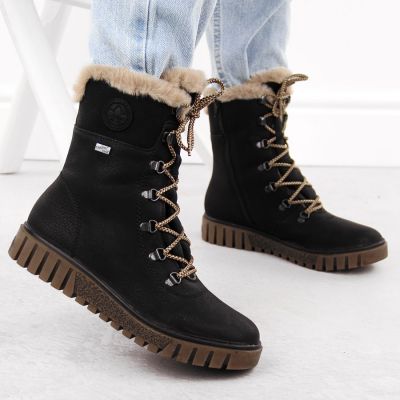 14. Rieker W Y3424-00 RKR745 Fur Ankle Boots