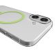 5. Puro Lite Mag TPU+PC Case Compatible with MagSafe for iPhone 17 - Transparent with Green Ring