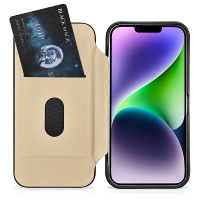 20. iCarer CE Premium Leather Folio Case iPhone 14 Plus Magnetic Flip Leather Folio Case MagSafe black (WMI14220715-BK)