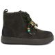 2. Women's leather ankle boots with thick soles, green Artiker 59C1132