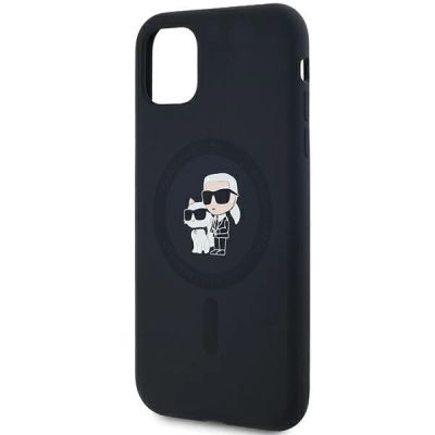 6. Karl Lagerfeld Silicone Karl&Choupette MagSafe case for iPhone 11 / Xr - black