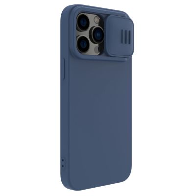 4. Nillkin CamShield Silky Silicone Case iPhone 14 Pro Max Silicone Cover with Camera Protector Blue