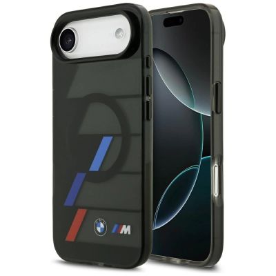 BMW M IML Metal Buttons Tricolor Lines MagSafe Case for iPhone Air - Black