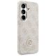 4. Guess 4G Rhinestone Round Logo MagSafe Case for Samsung Galaxy S26 - Pink