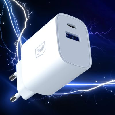 6. 3mk FlowPower 30W 1A1C PD 3.0 QC4+ Wall Charger - White