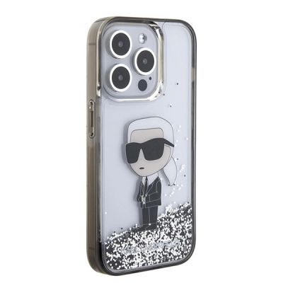 4. Karl Lagerfeld Liquid Glitter Ikonik case for iPhone 15 Pro - transparent