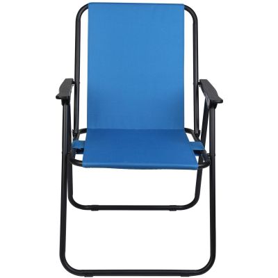 16. CAMPING CHAIR WITH ARMRESTS 52x44x75CM FOLDING BLUE