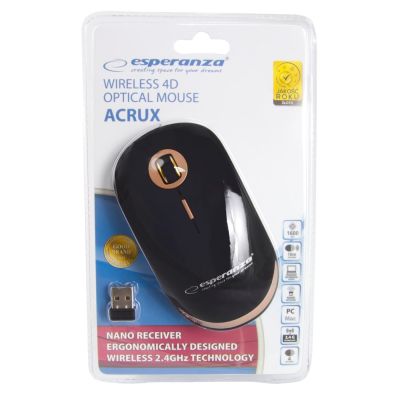 4. Esperanza ACRUX EM127 mouse (optical; 1600 DPI; black)