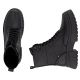 10. Women's leather ankle boots with thick soles, black Rieker W1870-02