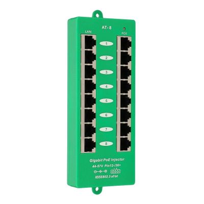 4. Extralink Gigabit PoE Injector 8 Port Active, 8 Gigabit 802.3at/af ports, Mode A