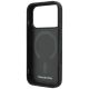 7. Mercedes Leather Mesh with Bow Line MagSafe Case for iPhone 18 Pro Max / 17 Pro Max - Dark Gray