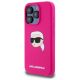 2. Karl Lagerfeld KLHMP15XSKHPPLF iPhone 15 Pro Max 6.7" fuchsia/fuschia hardcase Silicone Karl Head Print MagSafe