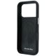 7. Mercedes Leather Semi Wrap Wood Effect MagSafe Case for iPhone 17 Pro Max - Black