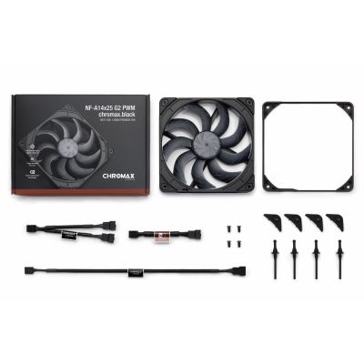 5. NOCTUA 140mm fan NF-A14x25 G2 PWM chromax black